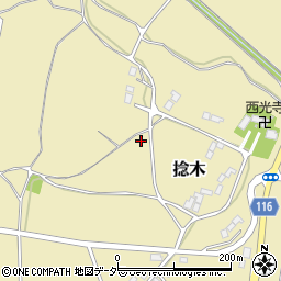 茨城県行方市捻木周辺の地図