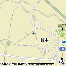 茨城県行方市捻木周辺の地図