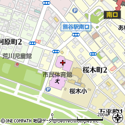 熊谷市立熊谷図書館周辺の地図