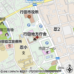 行田市役所教育委員会　スポーツ振興課周辺の地図