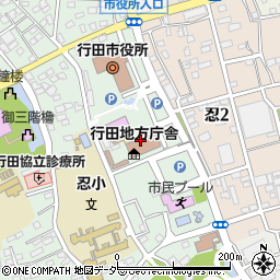 埼玉県行田地方庁舎　行田県税事務所周辺の地図