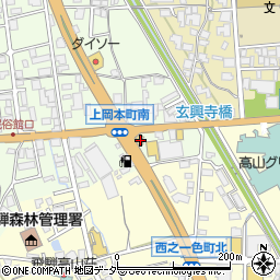 岐阜日産高山店周辺の地図