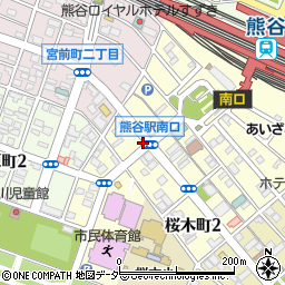 熊谷駅南口周辺の地図