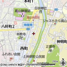 岐阜県高山市川原町周辺の地図