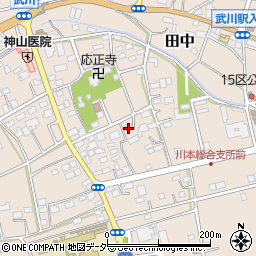 埼玉県深谷市田中210周辺の地図