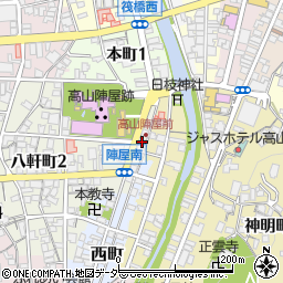 老田履物店周辺の地図