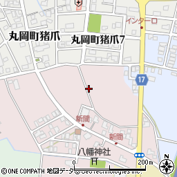 福井県坂井市丸岡町新間周辺の地図