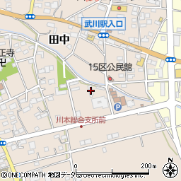 埼玉県深谷市田中197周辺の地図