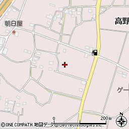 茨城県古河市高野周辺の地図