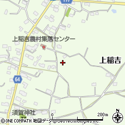 茨城県かすみがうら市上稲吉周辺の地図
