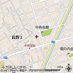 埼玉県行田市長野周辺の地図