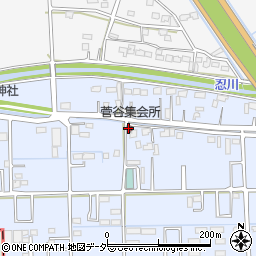 菅谷集会所周辺の地図