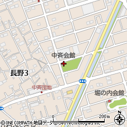 中斉公園トイレ周辺の地図