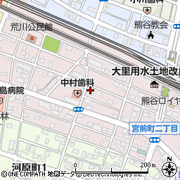 埼玉県熊谷市宮前町周辺の地図