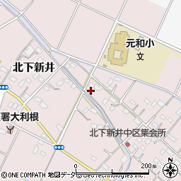 埼玉県加須市北下新井周辺の地図