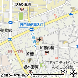 日本郵便行田郵便局周辺の地図