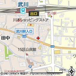 埼玉県深谷市田中43周辺の地図