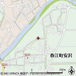福井県坂井市春江町安沢周辺の地図