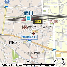 埼玉県深谷市田中54周辺の地図