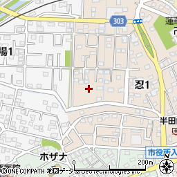 埼玉県行田市忍1丁目15周辺の地図