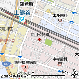 熊谷市荒川公民館周辺の地図