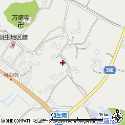 茨城県行方市羽生592周辺の地図