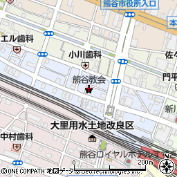日本キリスト教団熊谷教会周辺の地図