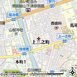岐阜県高山市上三之町周辺の地図