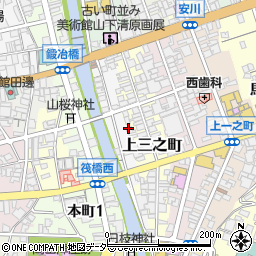 岐阜県高山市片原町周辺の地図