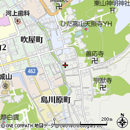 岐阜県高山市宗猷寺町75周辺の地図