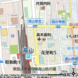 高山信用金庫駅前支店周辺の地図
