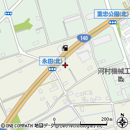 埼玉県深谷市永田2112周辺の地図