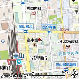 名鉄協商高山駅前駐車場周辺の地図