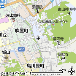 岐阜県高山市天性寺町2周辺の地図