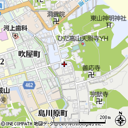 岐阜県高山市天性寺町57周辺の地図