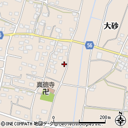 茨城県つくば市大砂1180周辺の地図