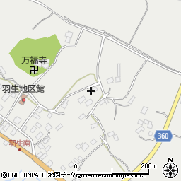 茨城県行方市羽生672周辺の地図