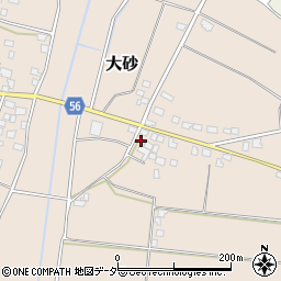 茨城県つくば市大砂649周辺の地図