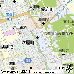 岐阜県高山市天性寺町22周辺の地図