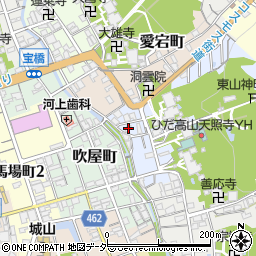 岐阜県高山市天性寺町24周辺の地図