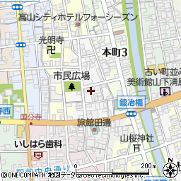 岐阜県高山市朝日町周辺の地図