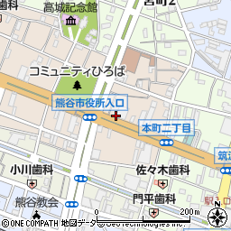 熊谷商工信用組合　本部周辺の地図