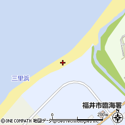 三里浜周辺の地図