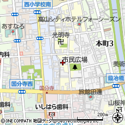 岐阜県高山市末広町周辺の地図