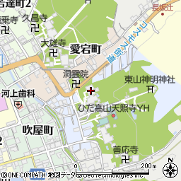 岐阜県高山市天性寺町39周辺の地図