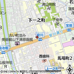 岐阜県高山市下一之町4周辺の地図