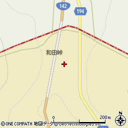 和田峠トンネル周辺の地図