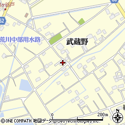 埼玉県深谷市武蔵野3608周辺の地図