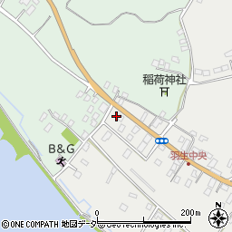 茨城県行方市羽生1-4周辺の地図