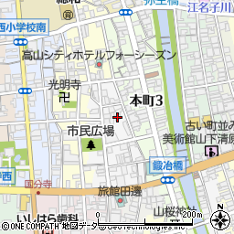 たかやま中央駐車場周辺の地図